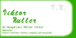 viktor muller business card