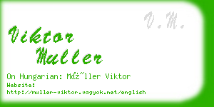 viktor muller business card